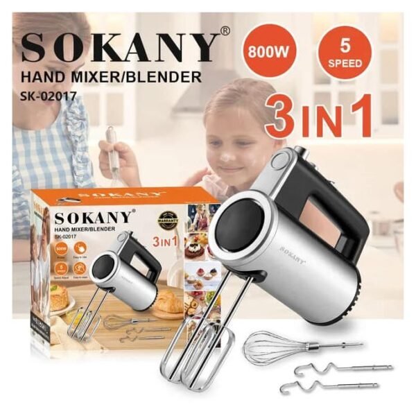 🧁 خلاط يدوي 3 في 1 من SOKANY