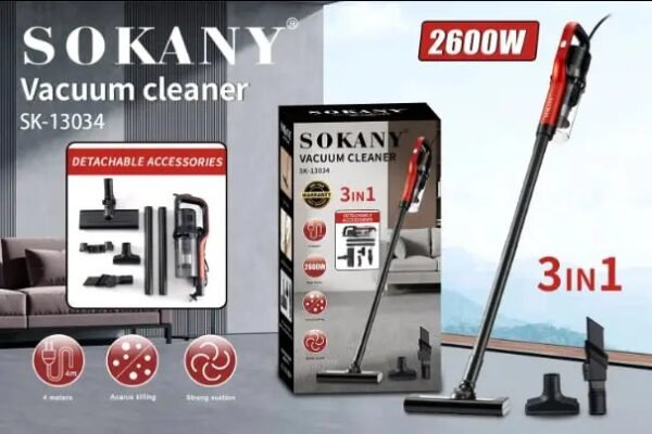 🧹 مكنسة كهربائية متعددة الوظائف SOKANY – موديل SK-13034