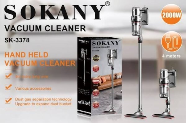 مكنسة كهربائية يدوية متعددة الاستخدام من SOKANY – موديل SK-3378