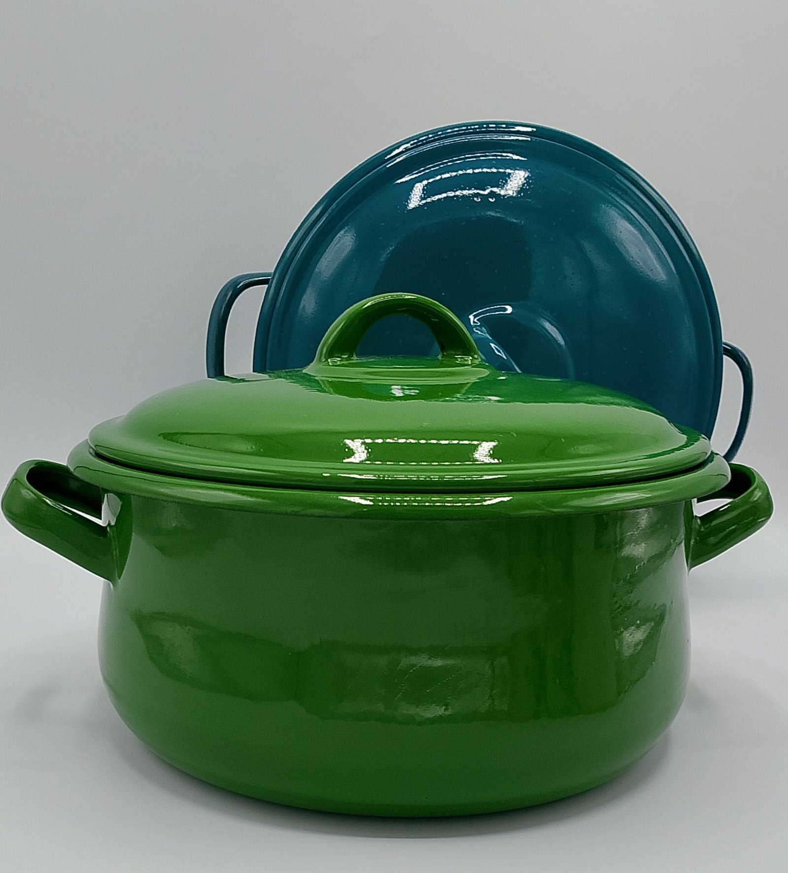 🍲 قدر Emaillé الملون – أناقة الأصالة وجودة التحمل💚💙 – Image 5